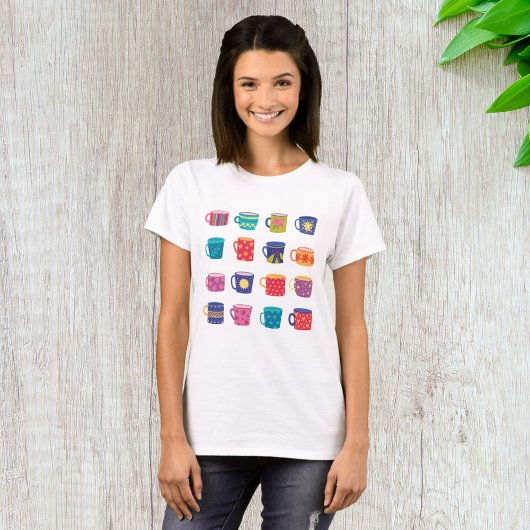 Kleurrijke Fun Patterned Coffee Mok Set T-shirt