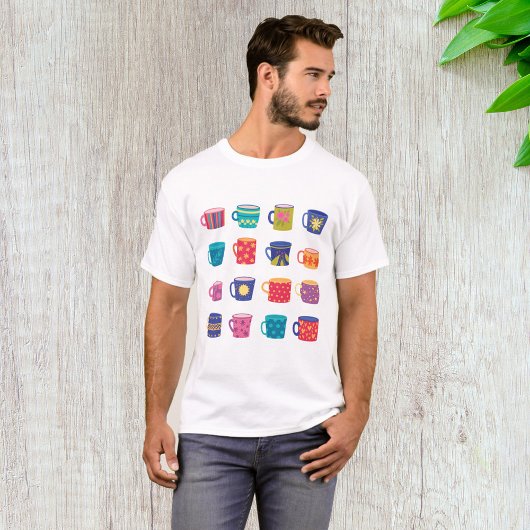 Kleurrijke Fun Patterned Coffee Mok Set T-shirt
