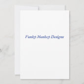 Kleurrijke funky aap met sigaar kaart (Achterkant)