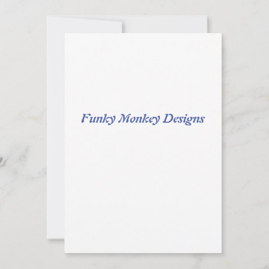 Kleurrijke funky aap met sigaar kaart (Achterkant)