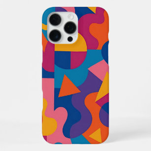 Kleurrijke Funky Amorfe Vormen Kunstpatroon iPhone 16 Pro Max Hoesje