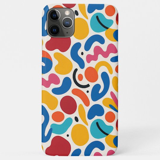 Kleurrijke Funky Amorphous Vormen Art Pattern Case-Mate iPhone Case (Achterkant)