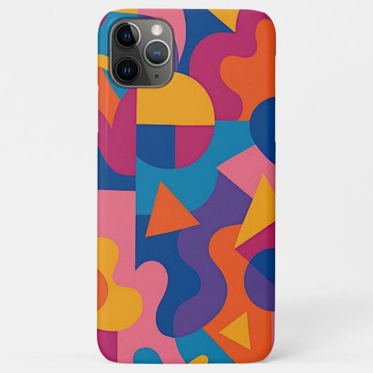 Kleurrijke Funky Amorphous Vormen Art Pattern Case-Mate iPhone Case (Achterkant)