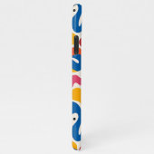 Kleurrijke Funky Amorphous Vormen Art Pattern iPhone Hoesje (Rechterkant)