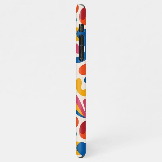 Kleurrijke Funky Amorphous Vormen Art Pattern iPhone Hoesje (Linkerkant)