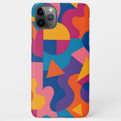 Kleurrijke Funky Amorphous Vormen Art Pattern iPhone Hoesje (Achterkant)