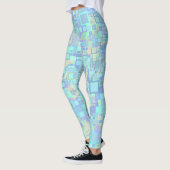 Kleurrijke Funky Groovy Vierkanten Leggings (Links)