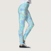 Kleurrijke Funky Groovy Vierkanten Leggings (Rechts)