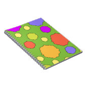 Kleurrijke funky retro cirkels notitieboek (Rechterzijde)