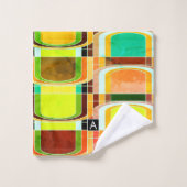 Kleurrijke Funky Retro geïnspireerd Bad Handdoek (Wasdoekje)