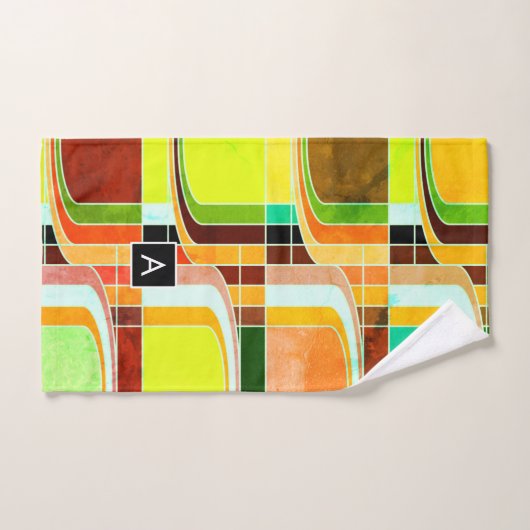 Kleurrijke Funky Retro geïnspireerd Bad Handdoek (Handdoek)