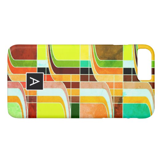 Kleurrijke Funky Retro geïnspireerd Case-Mate iPhone Case (Achterkant (Horizontaal))