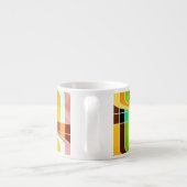 Kleurrijke Funky Retro geïnspireerd Espresso Kop (Achterkant)