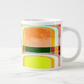 Kleurrijke Funky Retro geïnspireerd Grote Koffiekop (Rechts)
