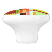 Kleurrijke Funky Retro geïnspireerd Keramische Knop (Zijkant)