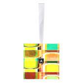 Kleurrijke Funky Retro geïnspireerd Kubus Ornament (Rechts)