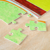 Kleurrijke Funky Retro geïnspireerd Legpuzzel (Zijkant)