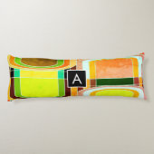 Kleurrijke Funky Retro geïnspireerd Lichaamskussen (Achterkant)