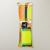 Kleurrijke Funky Retro geïnspireerd Lichaamskussen (Voorkant Verticaal)