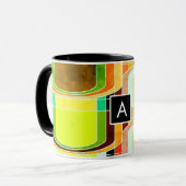 Kleurrijke Funky Retro geïnspireerd Mok (Voorkant links)