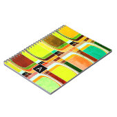 Kleurrijke Funky Retro geïnspireerd Notitieboek (Linkerzijde)
