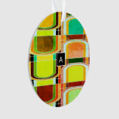 Kleurrijke Funky Retro geïnspireerd Ornament (voorkant)