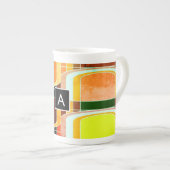 Kleurrijke Funky Retro geïnspireerd Porselein Kop (Voorkant rechts)