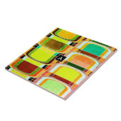 Kleurrijke Funky Retro geïnspireerd Tegeltje (Zijkant)