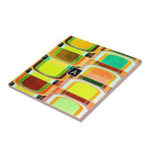 Kleurrijke Funky Retro geïnspireerd Tegeltje (Zijkant)