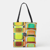 Kleurrijke Funky Retro geïnspireerd Tote Bag (Achterkant)