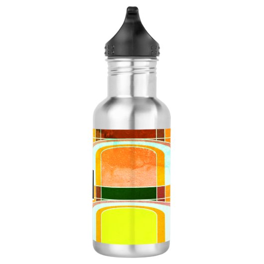 Kleurrijke Funky Retro geïnspireerd Waterfles (Rechts)