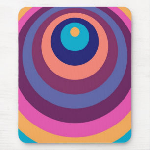 Kleurrijke Funky Strepen Modern Geometrisch Patroo Muismat