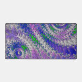 Kleurrijke Funky Trippy Fractale Spiraal Bureaumat (Voorkant)