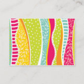 Kleurrijke Funky Visitekaartje- Visitekaartje (Achterkant)
