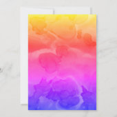 Kleurrijke Funky Waterverven / Geometrische bruilo Kaart (Achterkant)