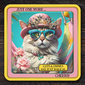 Kleurrijke Funny Magical Cat Onderzetter