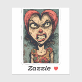 Kleurrijke Fury, FunnyTee,  Sticker