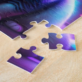 Kleurrijke Futuristische Cyber Cat Legpuzzel (Zijkant)