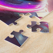 Kleurrijke Futuristische Sci-Fi Space Astronau Cat Legpuzzel (Zijkant)