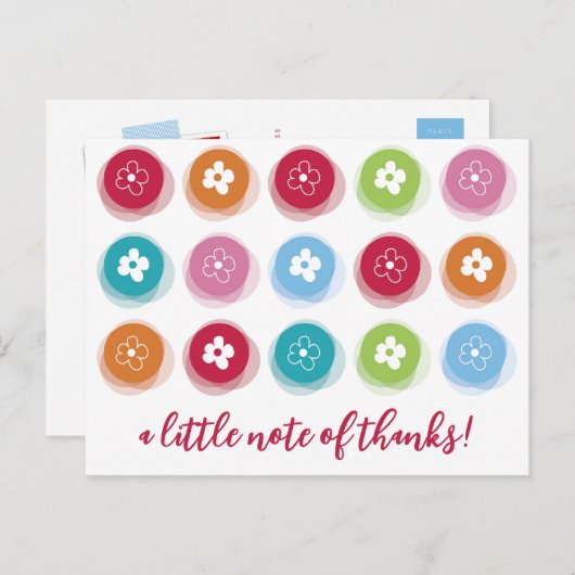 Kleurrijke Fuzzy Daisy Stippen Kinderen Verjaardag Briefkaart (Voorkant / Achterkant)