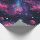 Kleurrijke Galaxies ruimte inpakpapier (Hoek)