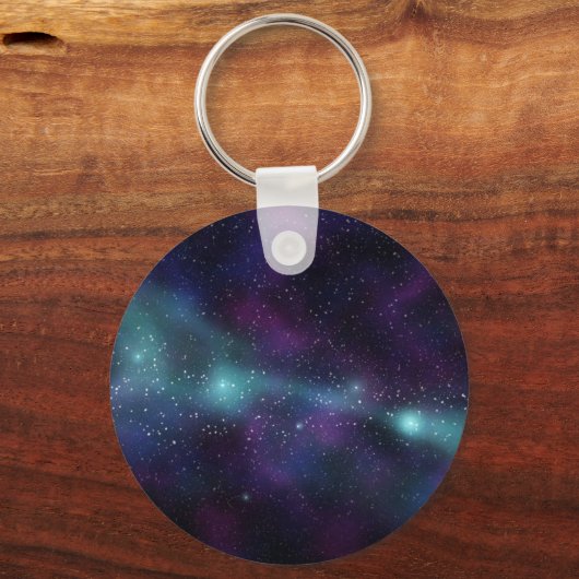 Kleurrijke galaxruimte sleutelhanger (Voorkant)