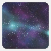 Kleurrijke galaxruimte vierkante sticker (Voorkant)