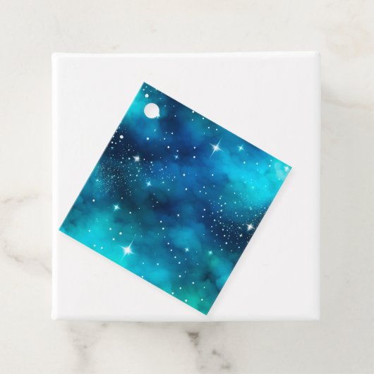Kleurrijke Galaxy Art Gift Labels (In situ)