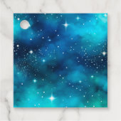 Kleurrijke Galaxy Art Gift Labels (Voorkant)