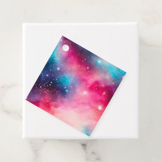 Kleurrijke Galaxy Art Gift Labels (In situ)