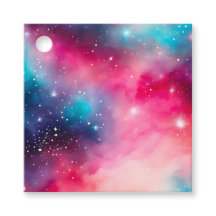 Kleurrijke Galaxy Art Gift Labels