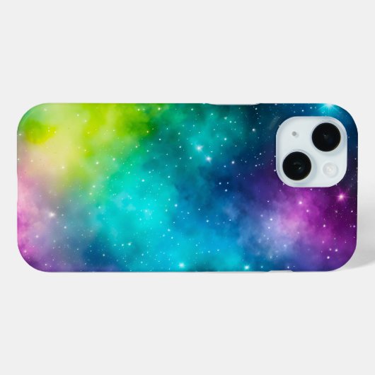 Kleurrijke Galaxy Art iPhone Case (Achterkant (horizontaal))