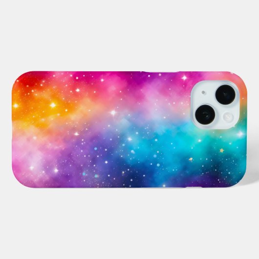 Kleurrijke Galaxy Art iPhone Case (Achterkant (horizontaal))