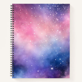 Kleurrijke Galaxy Art Spiral Notitieboek